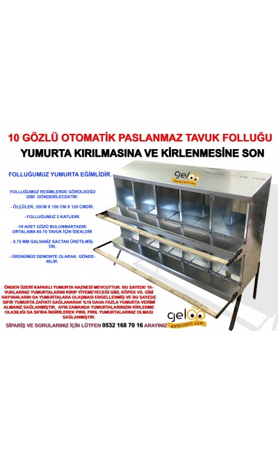 10 GÖZLÜ OTOMATİK TAVUK FOLLUK ÖNDEN TOPLAMALI